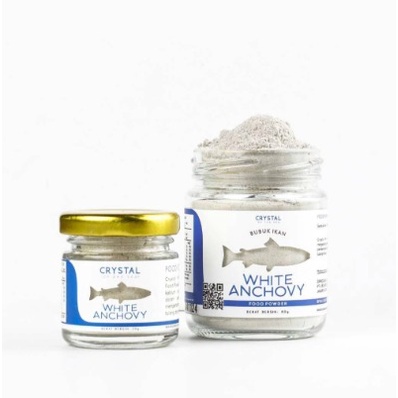 Crystal of the Sea - (20/80GR) BPOM Certified White Anchovy Powder / Bubuk Ikan Teri Nasi / Whitebait