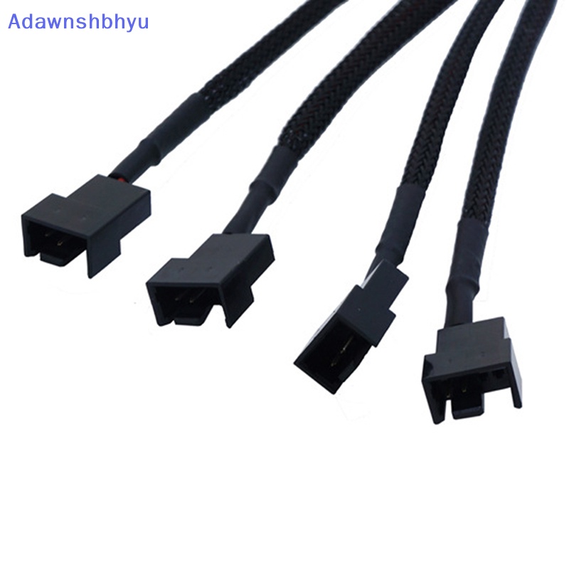 Adhyu Tembaga Molex 4arah 3Pin/4Pin Komputer Power Fan Splitter Adapter Kabel 12V ID