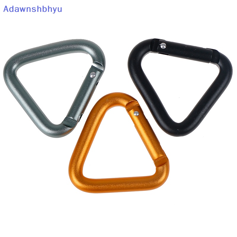 Adhyu 1PC Segitiga Carabiner Outdoor Camping Hiking Gantungan Kunci Ketel Gesper Snap Clip ID