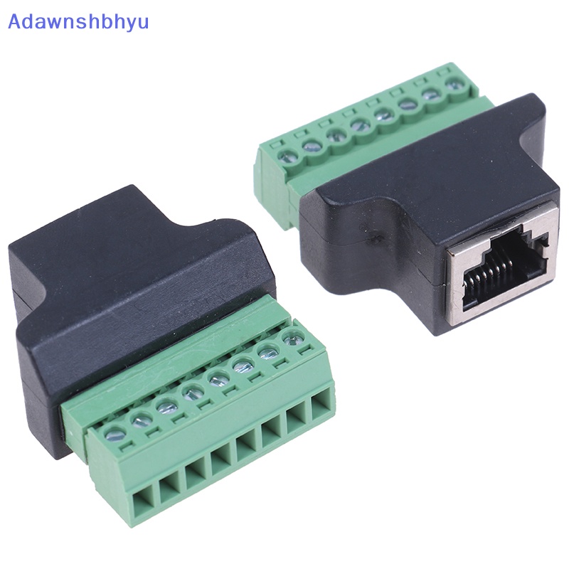 Adhyu rj45 to screw terminal Adapter rj45 female to 8pin Konektor Untuk DVR CCTV   Id