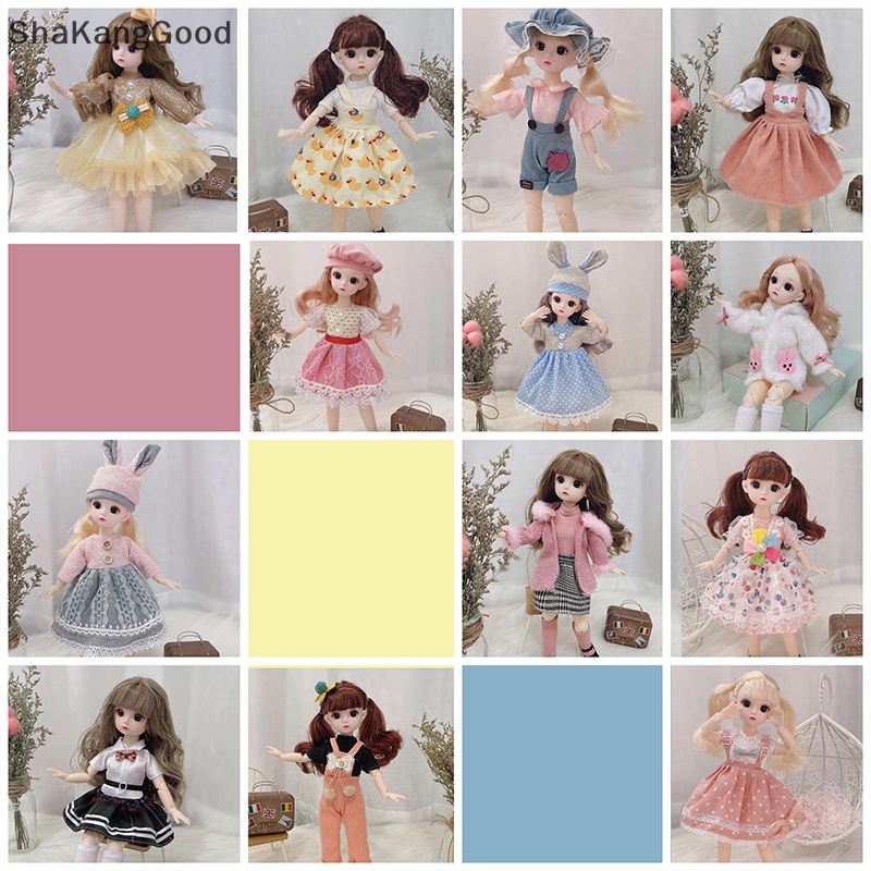 Boneka BJD 30cm Selip1Per6 Princess Doll Dress DIY Baju Hadiah Mainan Anak Perempuan (Tanpa Boneka) SKK