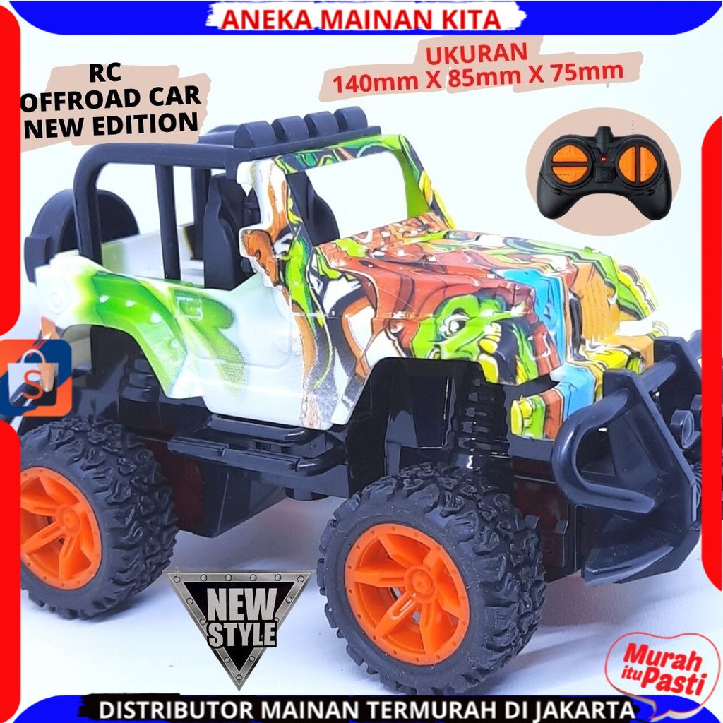 Mainan Anak  Mobil Remote Control Offrroad Mini Car Bentuk Unik Dan Tahan Banting Murah SNI