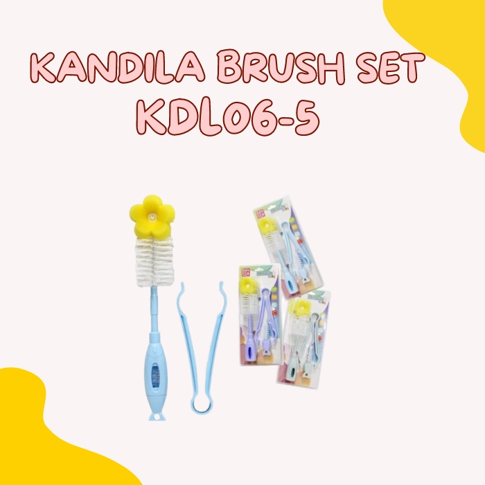 KANDILA BABY BOTTLE BRUSH 3IN1 KDL 06-5 / Sikat Botol Kandila 3in1/Sikat Botol Sponge 3in1 Kandila Baby