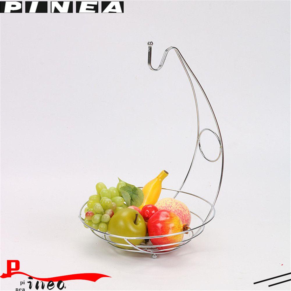 PINEAPPLE Fruit Basket Metal Drain Storage Basket Banana Hanger Shelf Fruit Storage Basket