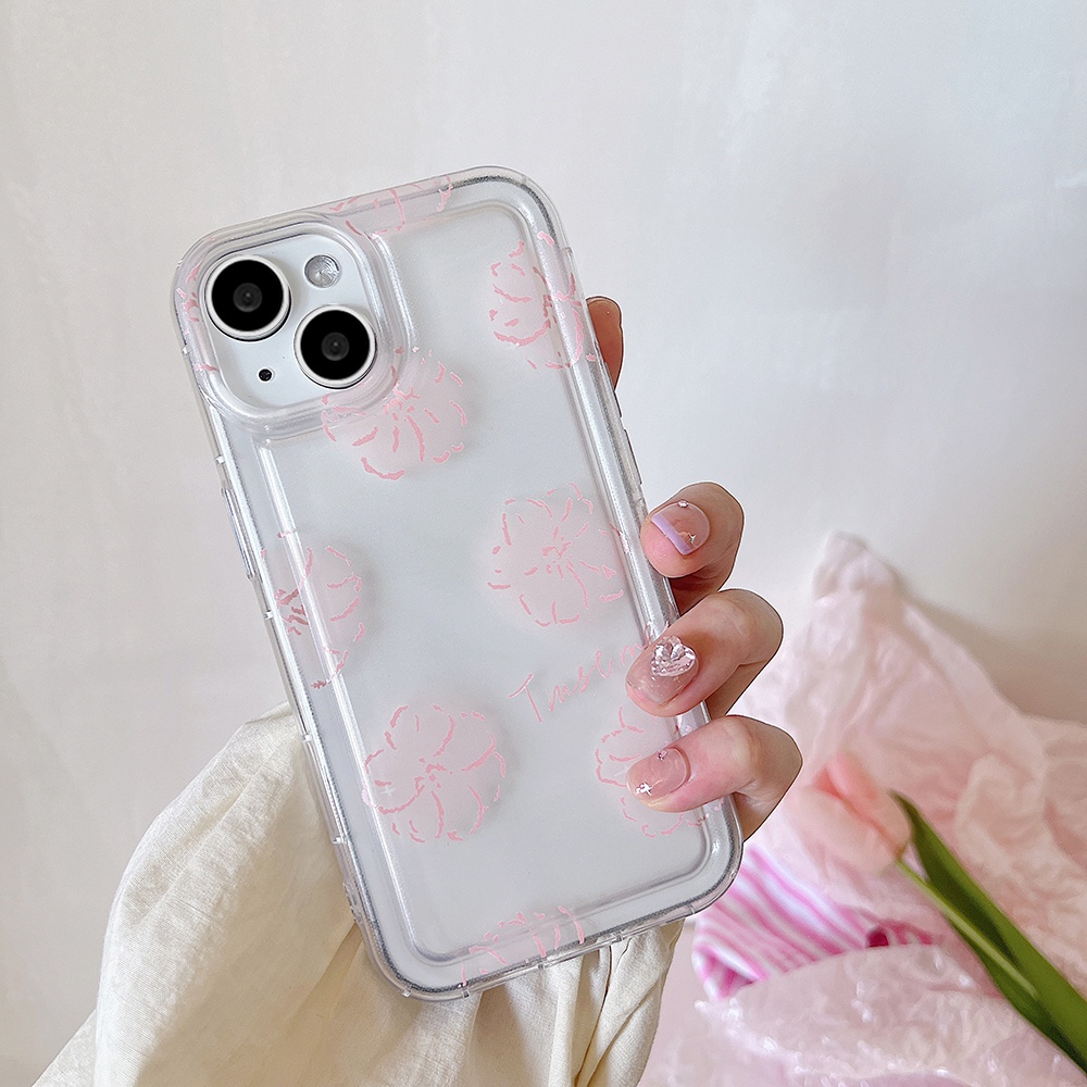 Air Puffer IPhone Case Kompatibel Untuk IPhone 11dream Pink Booming Bunga 14 Pro Max13 Pro Max12 IPhone X XS XR 7 8 Plus Ultra Hybrid Lembut TPU Back Phone Cover