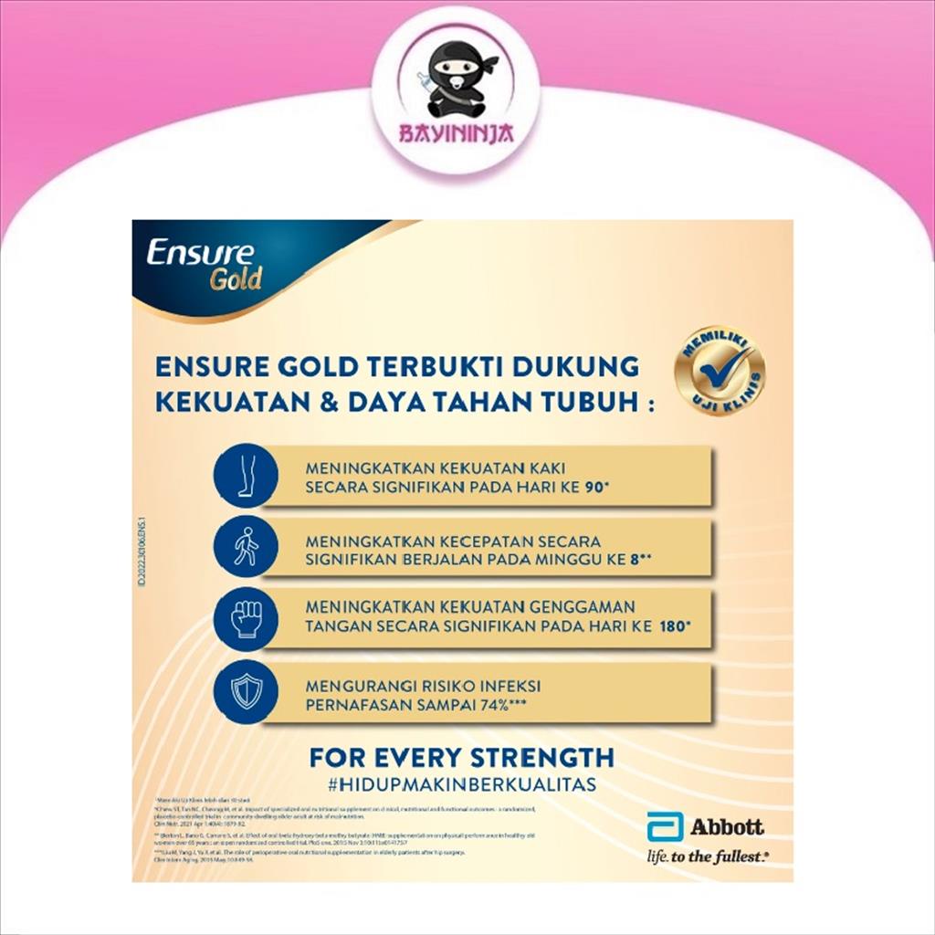 ENSURE Gold Susu Rendah Laktosa Vanila 850 g