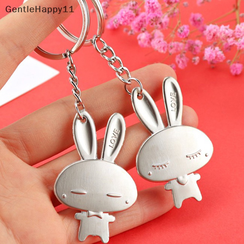 Gentlehappy 2023gantungan Kunci Kelinci Tas Mobil Gantungan Kunci Pesona Tas couple Liontin Keyring Hadiah id