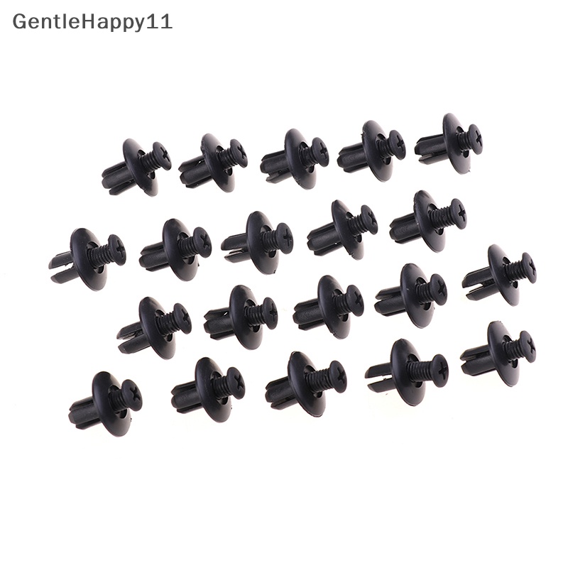 Gentlehappy 50pcs Universal Mobil Bumper Fender 8mm Lubang Plastik Paku Keling Pengikat Sekrup id