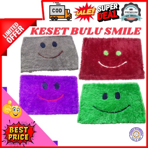 Perlengkapan Rumah Keset Alas Kaki Untuk Dapur Kamar Mandi Ruang Tamu Karakter Smile Lap Kaki Kesed 