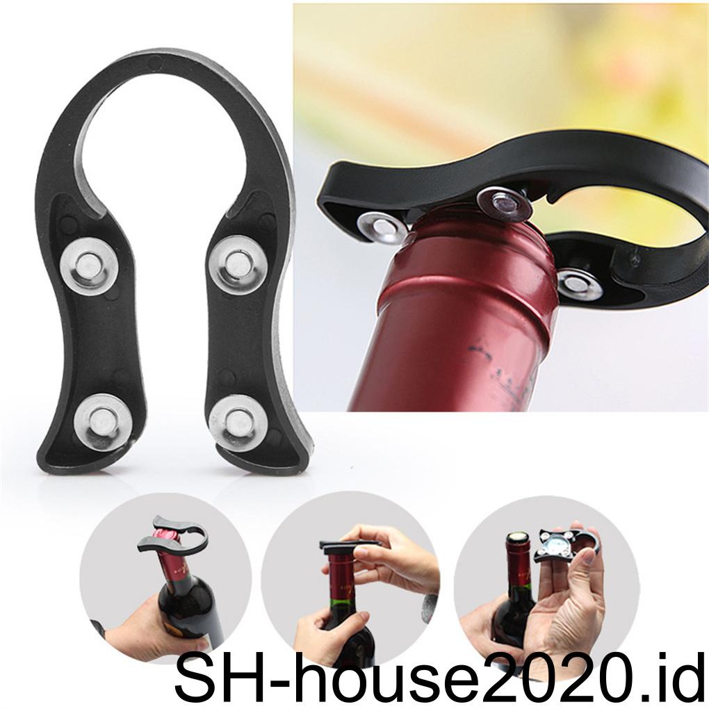 Pembuka Botol Wine Stainless Metal Set Corkscrew Pro Minuman Gabus Foil Slicer Aksesoris Peralatan Dapur Hadiah Cowok Dewasa