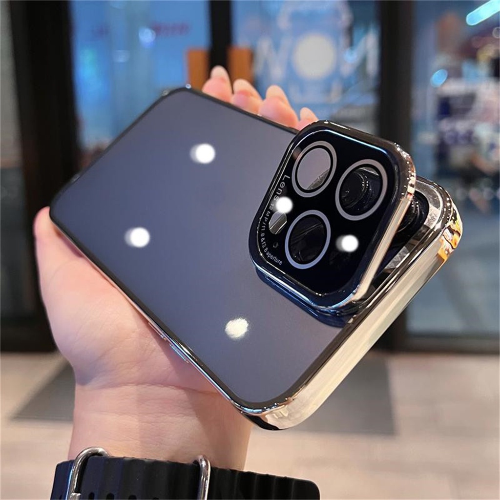 Kreatif shockproof case iPhone 14 Pro Max14 Plus case Dengan stand Iphone12 13 Pro Max case Kamera Perlindungan Perlindungan Lensa Transparan TPU soft case