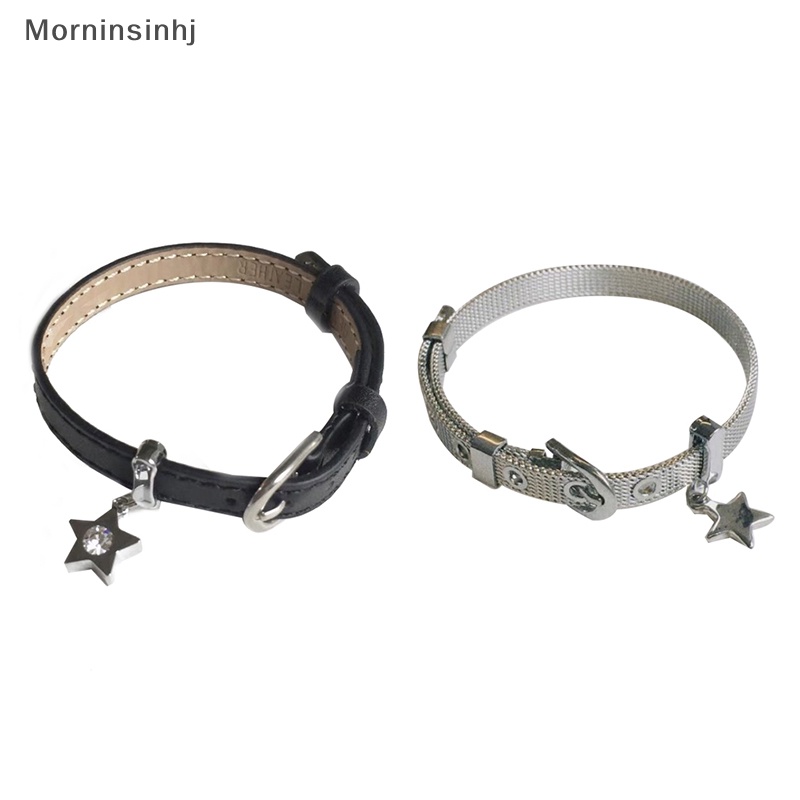 Mornin Y2k Perhiasan Lucu Punk Gelang Retro Gelang Adjustable Sabuk Pergelangan Tangan Gesper Gaya Manset Bangle Gelang Bintang Liontin Trending id