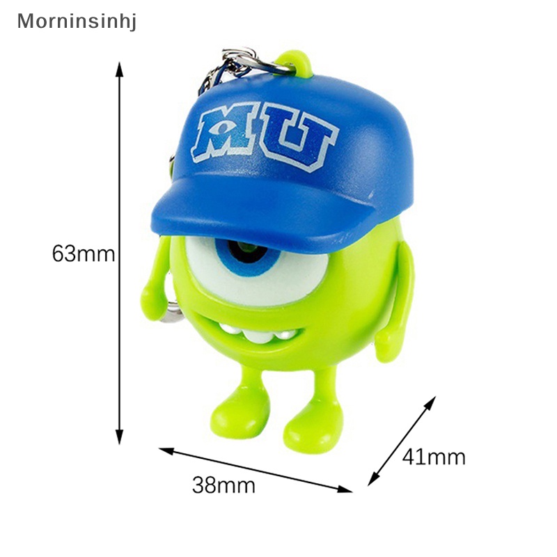 Mornin Fashion Anime Action Dengan Memakai Topi Mata Besar Figure Model LED Bercahaya Emitg Suara Mainan Gantungan Kunci Hadiah id