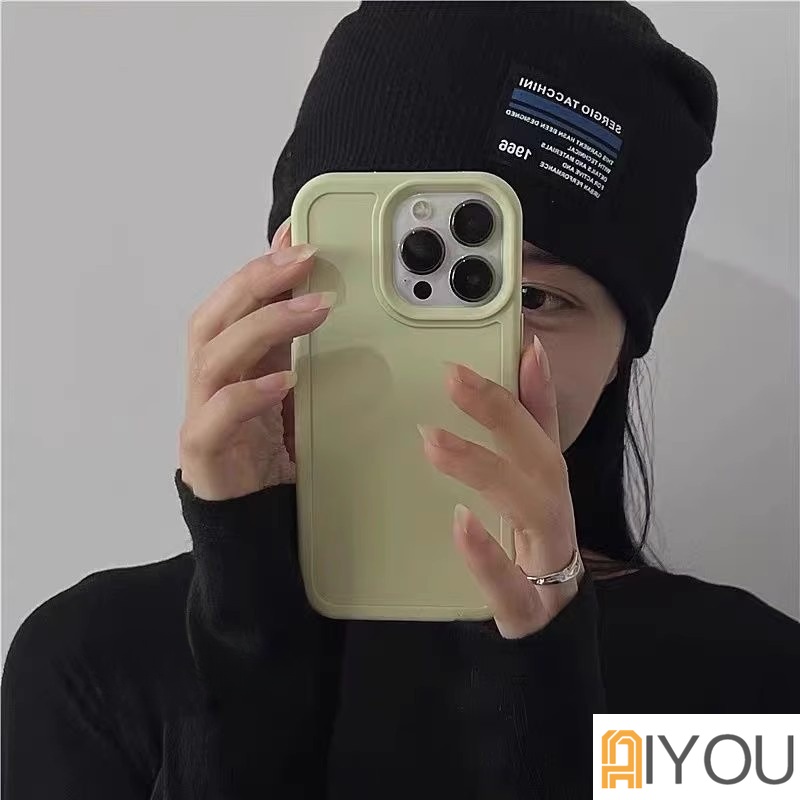 IPHONE Casing Ponsel Silikon Cair Musim Panas Hijau Matte Frosted Kompatibel Untuk Iphone14 13 12 11 Pro Max X XR 8 7 Plus Halus Ultra Hybrid Lembut TPU Back Cover