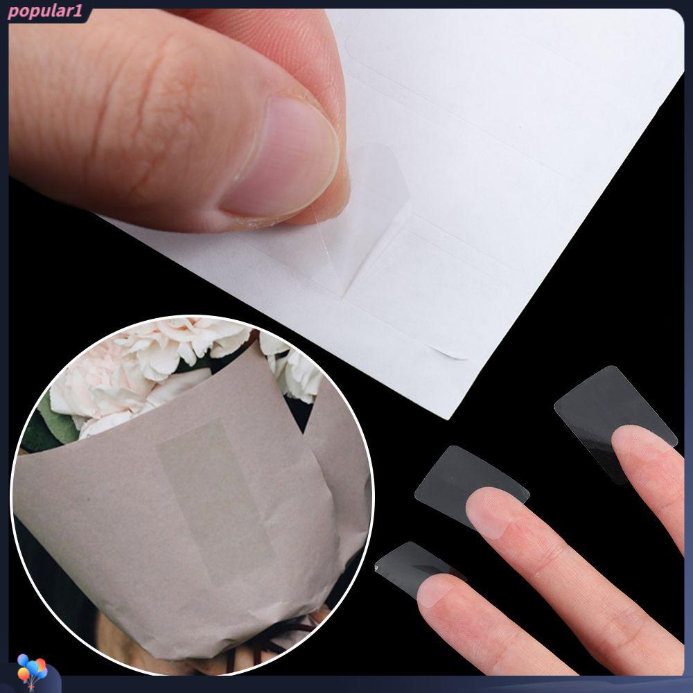Populer 1000pcs Sealing Sticker Bening Perlengkapan Kantor PVC Self Adhesive Label
