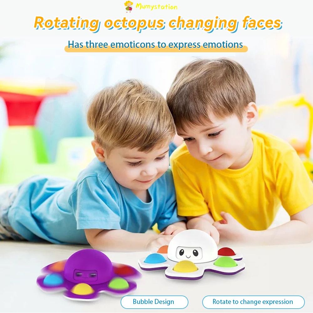 Mumystation mainan gyro gurita kecil Menarik Mainan berputar yang mendidik untuk anak-anak