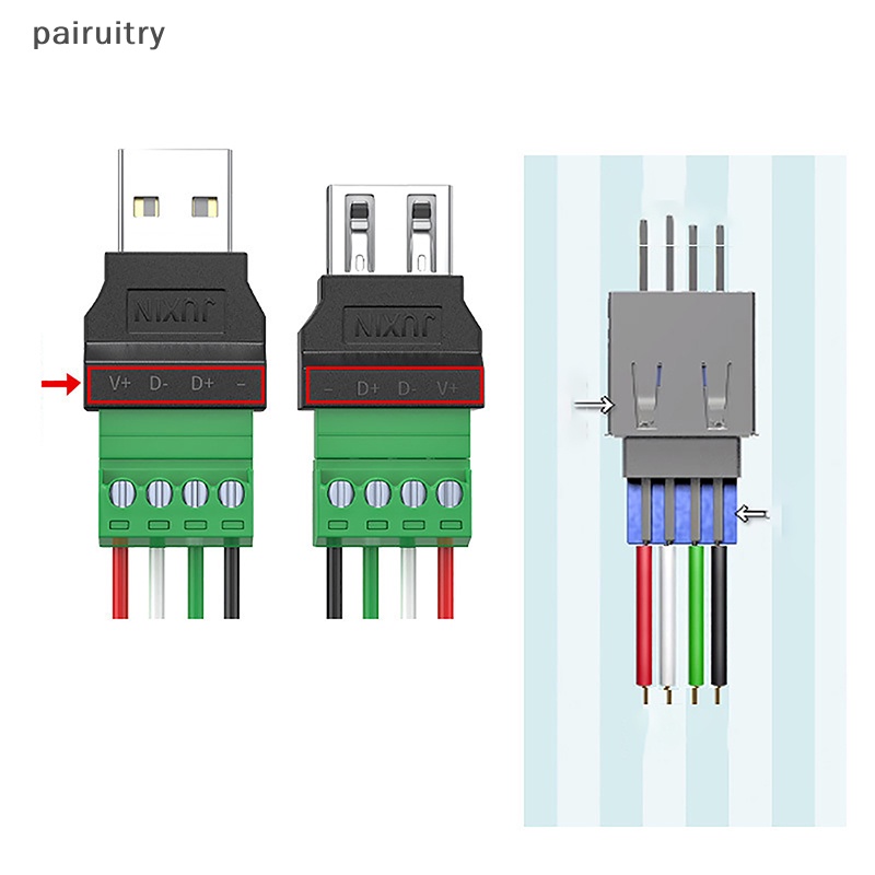 Prt USB Solderless Plug USB Konektor Mouse Keyboard Handphone Pria Wanita PRT