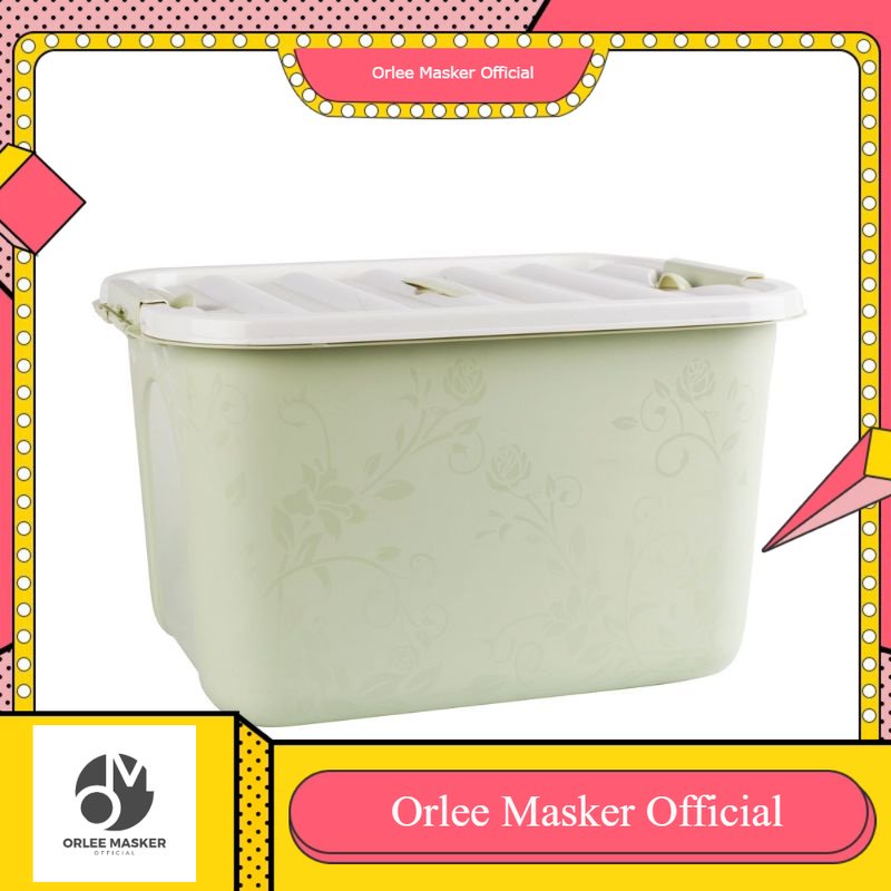 Kotak Penyimpanan Serbaguna Korea Mini (S) Kekinian Motif Sakura UKURAN 27x 21x 17cm REDHOUSE/ STORAGE BOX