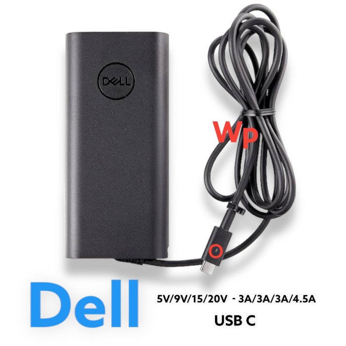 Adaptor Charger Dell 20V - 4.5A 5V/9V/15V/20V 3A/3A/3A/4.5A 90W USB C