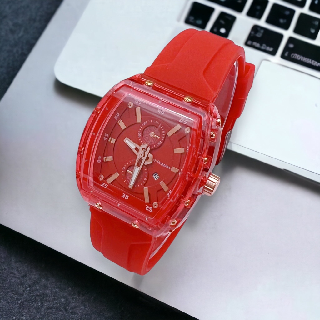 ✅ Jam Tangan Wanita Fashion HP Casual New Kota Tanggal Aktif Crono Plat Variasi Strap Rubber/Karet   S1293