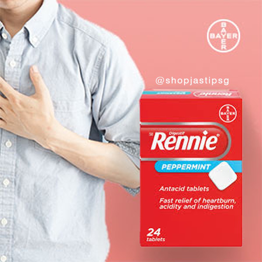 

JKT Rennie Heartburn Gastric 24 Tablets Obat Asam Lambung Perut Kembung JKT