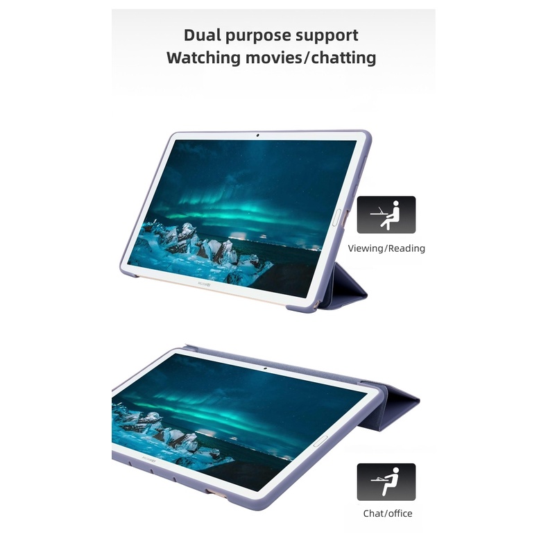 Smart Case Untuk Huawei MatePad SE 10.4 2022 Flip Stand PU Silikon Lembut Penutup Belakang Untuk MatePad SE 10.4 inch AGS5-W09/L09 Tablet Cases