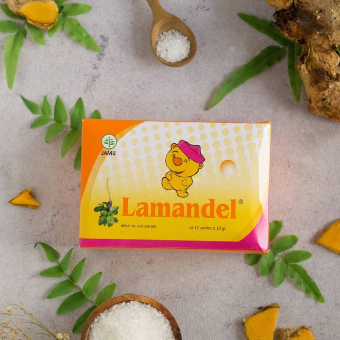 

Jamu Herbal Anak LAMANDEL Kemasan Kotak Sachet isi 12 x 10g Minuman Bubuk Atasi Amandel Radang dan Sakit Tenggorokan Kering Peradangan Flu Batuk Anak