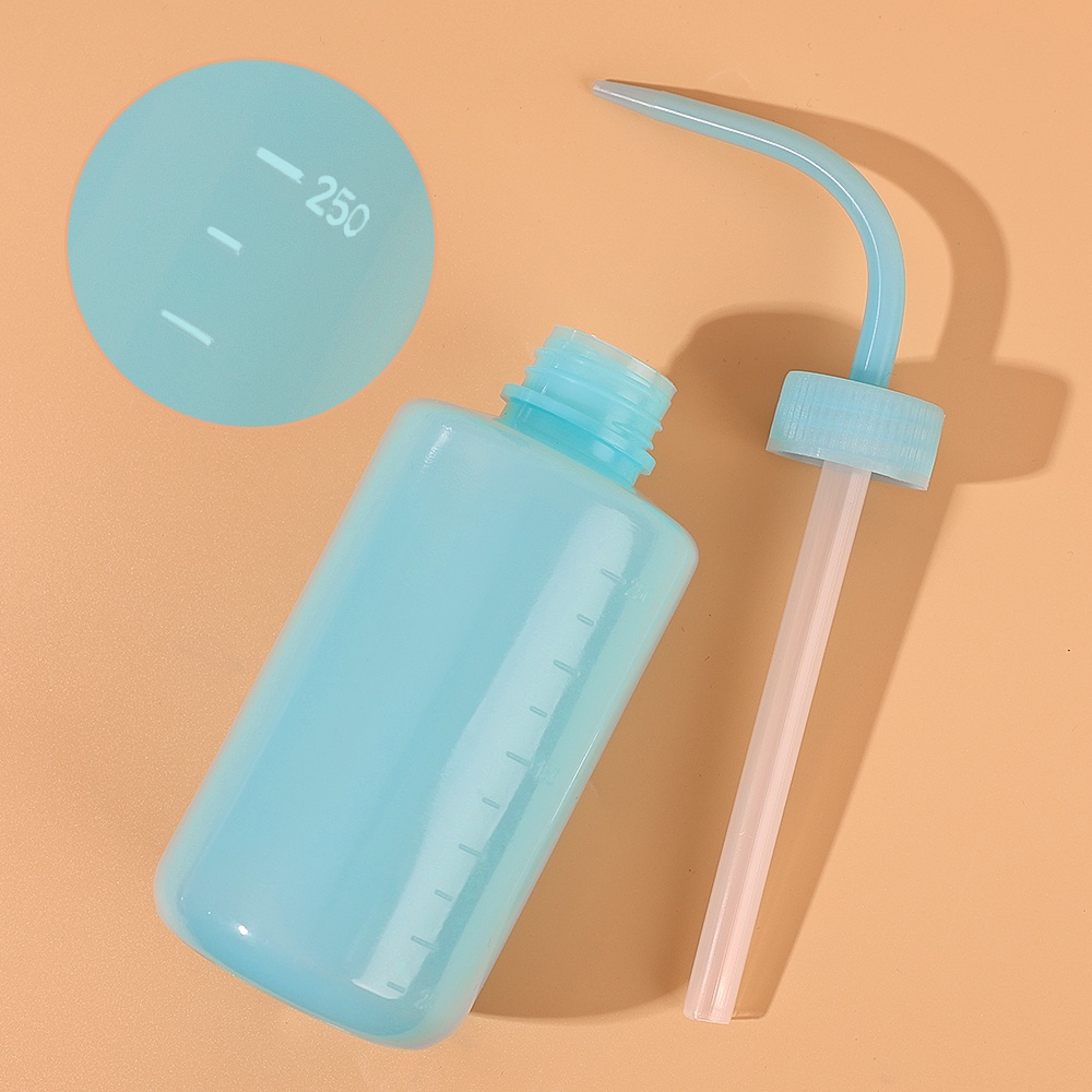 1pc 250ml Perlengkapan Ekstensi Bulu Mata Membantu Membersihkan Botol Mulut Melengkung Succulent Watering Pot Cangkok Botol Pembersih Bulu Mata Palsu Alat Makeup Untuk Wanita