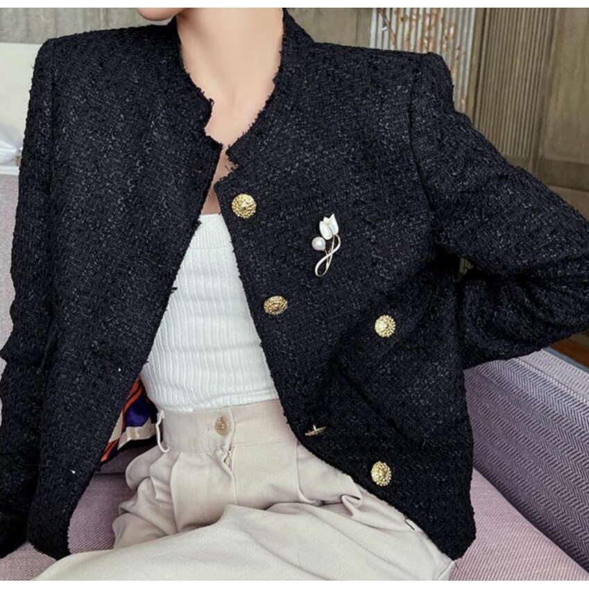 Gaya Baru Bunga Tulip Bros Perempuan Temperamen Modis Setelan Pin Gaya Cina Mutiara Bunga Syal Sutra Tombol Sweater Mantel Aksesoris