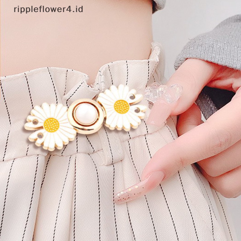 {rippleflower4.id} Jeans Pinggang Gesper Penutup Pinggang Mengencangkan Pinggang Kancing Dilepas Pin Logam Klip Pinggang Yang Dapat Disesuaikan Hiasan Pinggang Kancing Rok Jeans Aksesoris Pakaian~