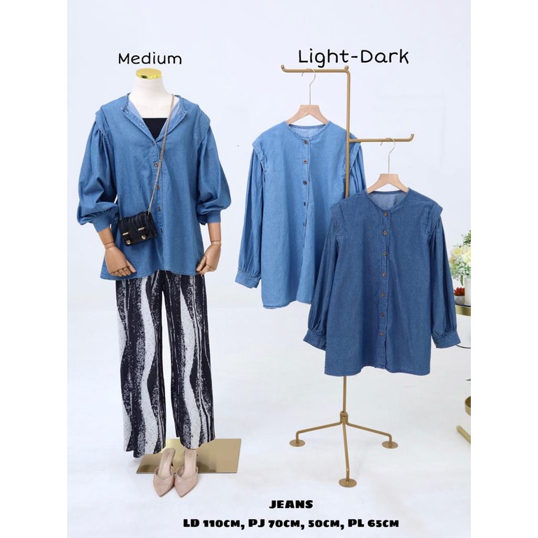 Kemeja Denim Meffy Oversize - 2301.02.076