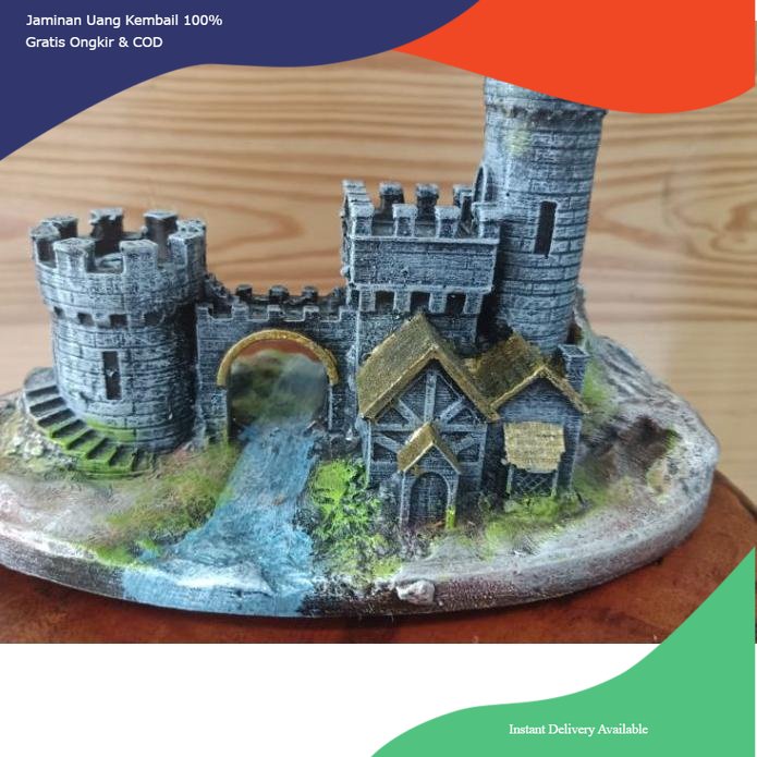 Dekorasi aquarium kastil, dekorasi aquarium rumah swiss, hiasan aquarium kastil, dekorasi aquarium f