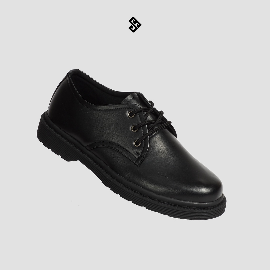 Sepatu Pria Formal Hitam Tali | SB KOBE LITE FULL BLACK