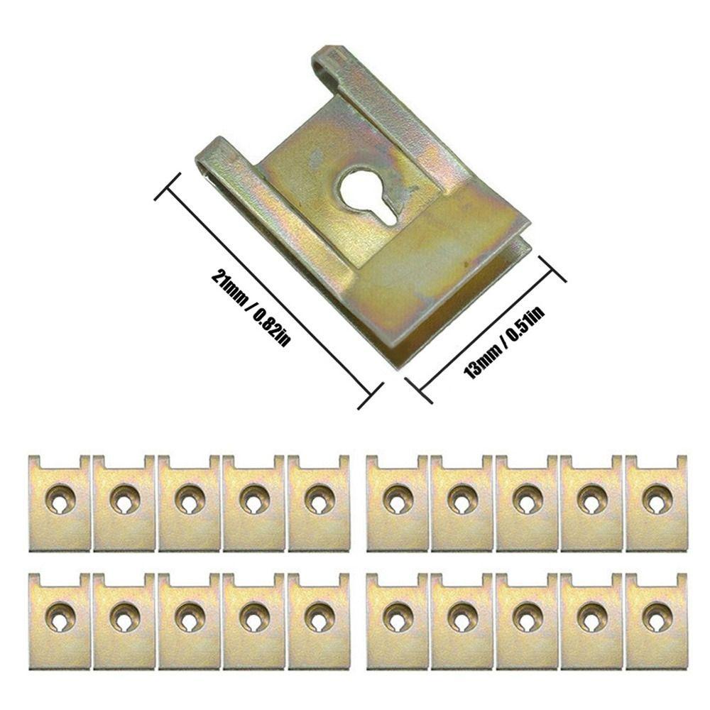 Populer 40pcs Metal Nut Screw Bumper Guard Sheet Metal Aksesoris Cross Sekrup U-Nut Klip Untuk BMW E46 E92 E90 F10