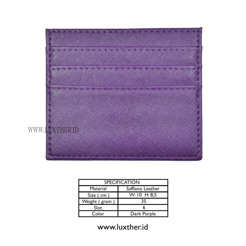 LUXTHER - CARD WALLET 6 SLOTS SAFFIANO LEATHER