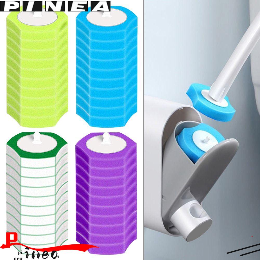 Nanas 10pcs Kepala Sikat Toilet Tahan Lama Aroma Lemon Lavender Aksesoris Kamar Mandi Clean Brushes