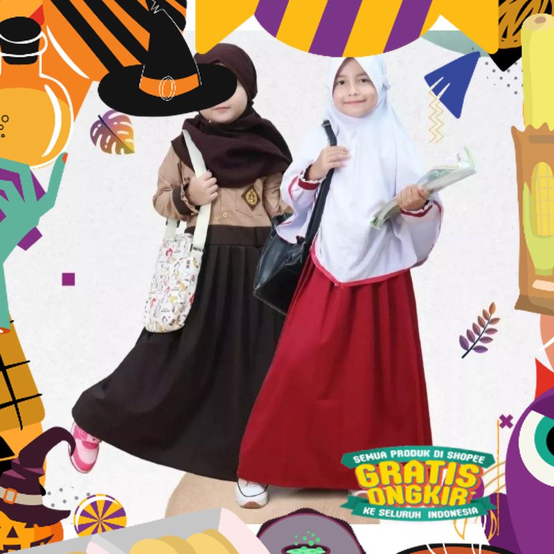 GAMIS SERAGAM ANAK SD / GAMIS ANAK SD / GAMIS SEKOLAH ANAK SD / GAMIS SERAGAM ANAK SEKOLAH MERAH PUT