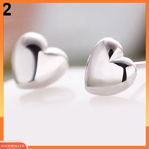[WOD] 1pasang Fashion Wanita Lucu Kecil Jantung Pesona Telinga Stud Anting Perhiasan Hadiah Xmas