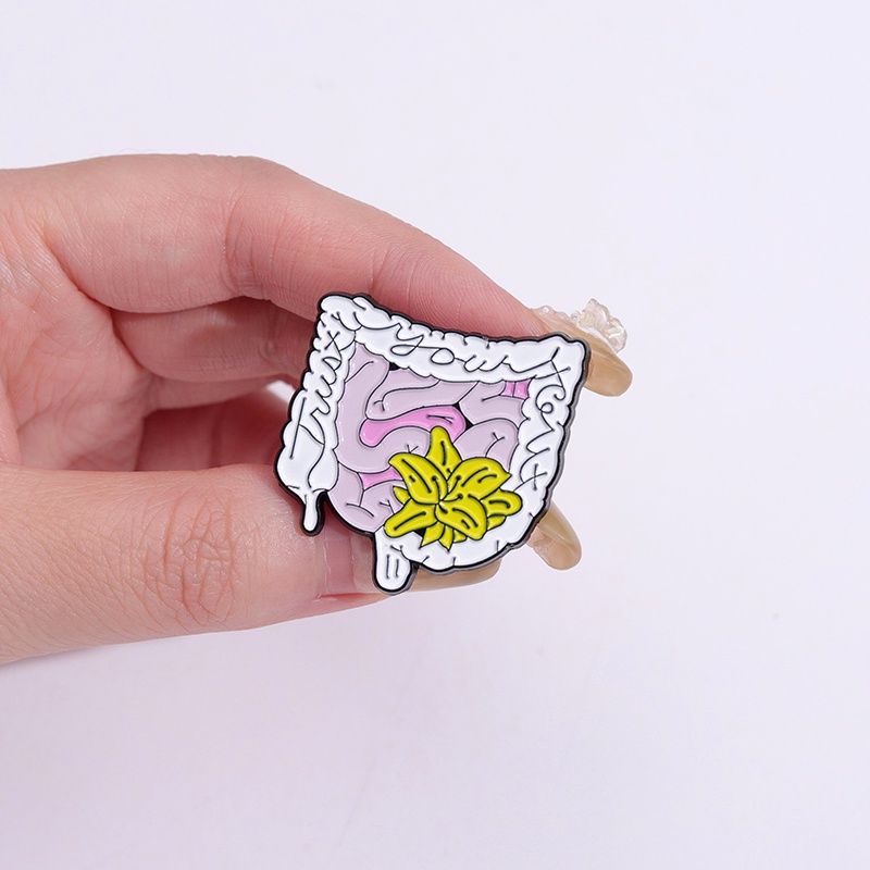 Bunga Organ Enamel Pin Bros Lencana Punk Anatomi Cinta Tubuh Otak Usus Grosir Hadiah Tas Aksesoris Perhiasan