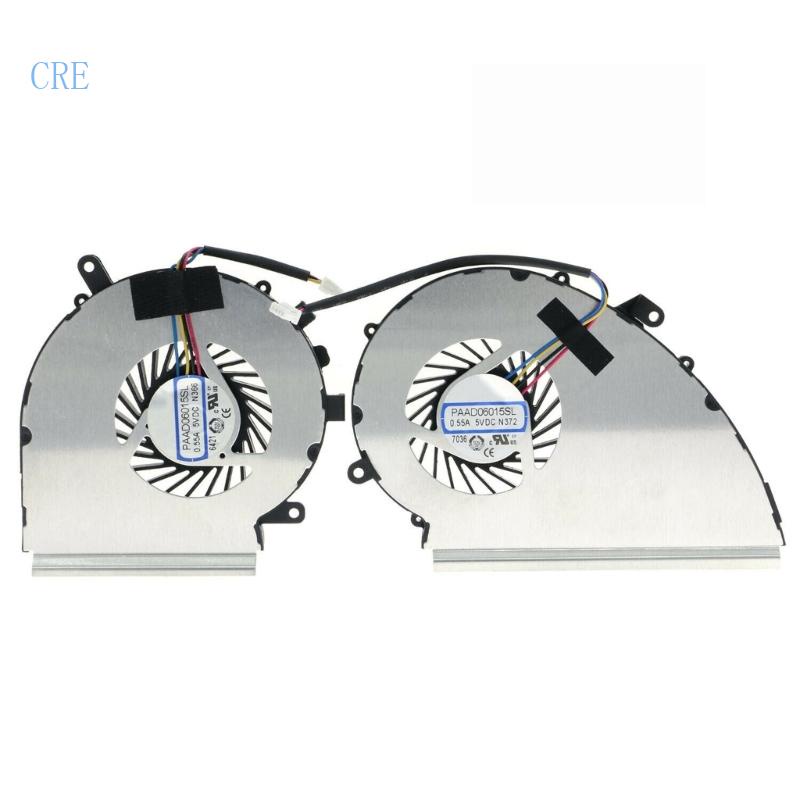 Cre Heavy-Duty 4-Pin CPU GPU Fan CPU Cooler GPU Kipas Pendingin Untuk MSI GE72VR GP72VR GL72VR MS-179B Laptop CPU GPU Pendingin
