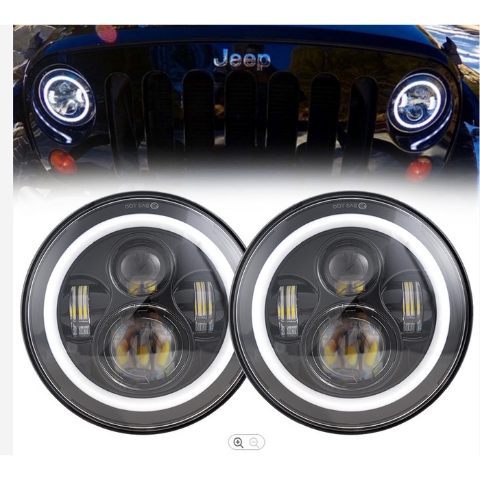 Lampu LED DAYMAKER 7 INCH 7&quot; Angel eyes Hilo Sein Jeep Wrangler Batok