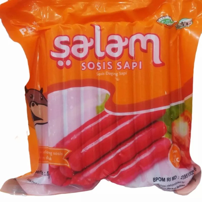 

Sosis sapi long salam 500 gram isi 15 pcs