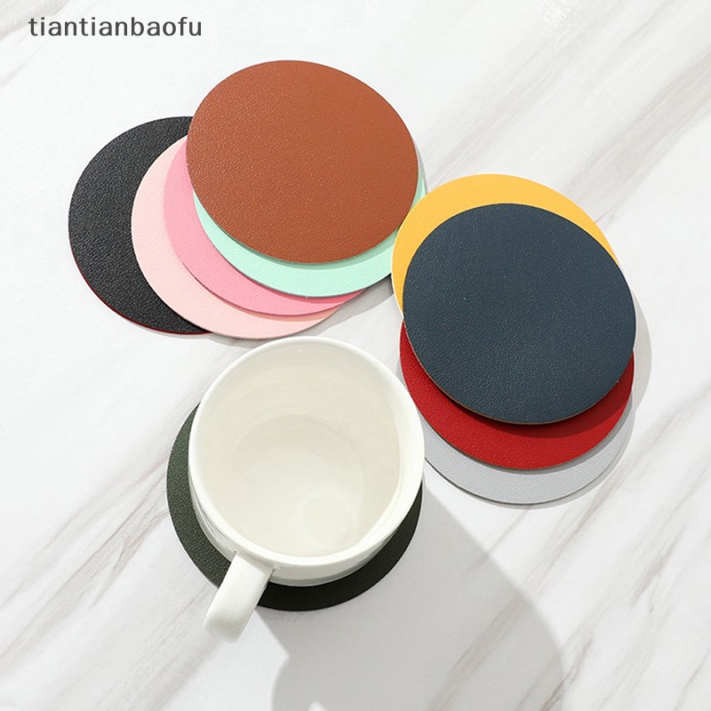 [tiantianbaofu] Coaster Tahan Panas Round Cup Coaster Mat Peralatan Makan Insulasi Alas Tatakan Butik