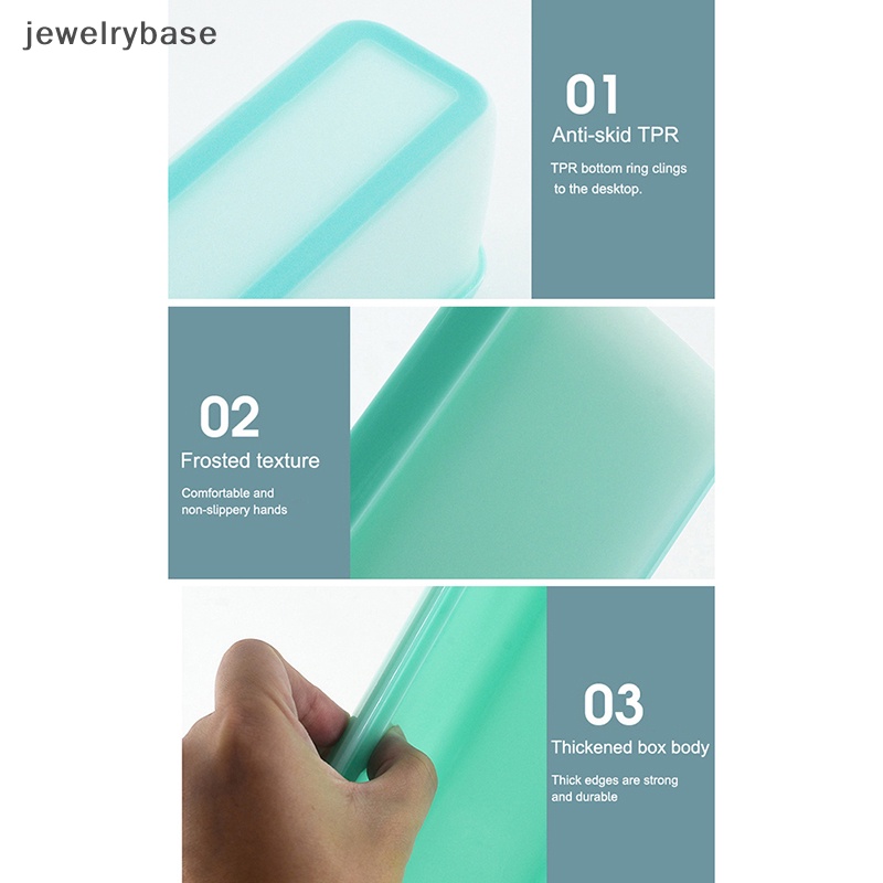 [jewelrybase] Kotak Es Krim Persegi Panjang Non-slip Bawah Rumah Dapur Kulkas Kotak Penyimpanan Butik