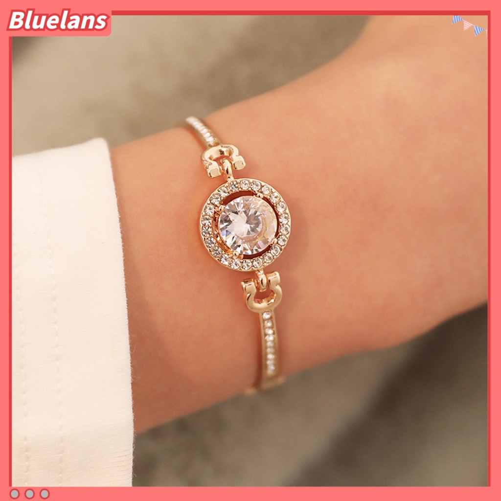 [BLS] Women Bracelet Sparkling Vibrant Color Lobster Clasp Design Adjustable Dengan Rantai Ekstensi Alloy Berlian Imitasi Bersinar Gelang Wanita Perhiasan Hadiah Untuk Perempuan