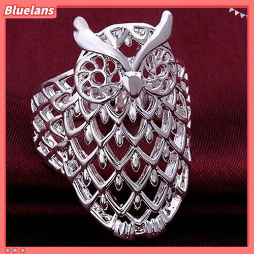 [BLS] Fashion Wanita Burung Hantu Berongga Jari Cincin Cukup Lucu Aksesoris Fashion Hadiah