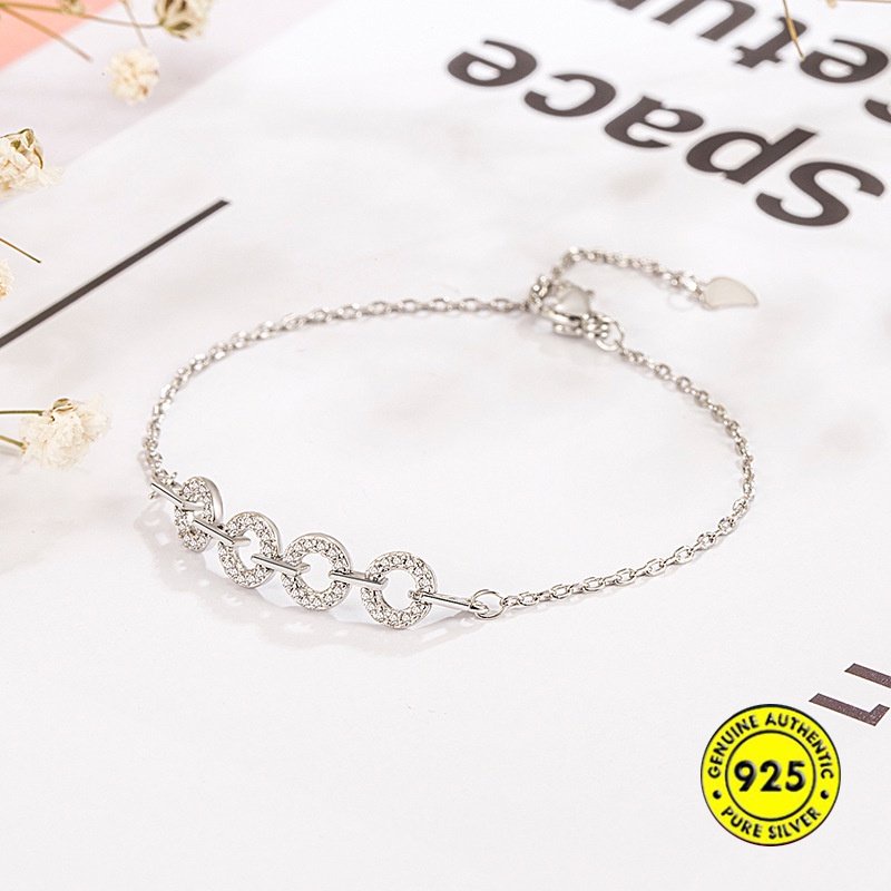 Cincin Berlian Ringan Mewah Dan Kesederhanaan Ins Style Gelang Gaya Dingin Bermutu Tinggi U1857