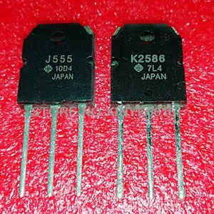 J555 K2586 2SJ555 2SK2586 Mosfet Hitachi Sepasang 60A 60V To-3p Transistor FET 2SJ 555 2SK 2586