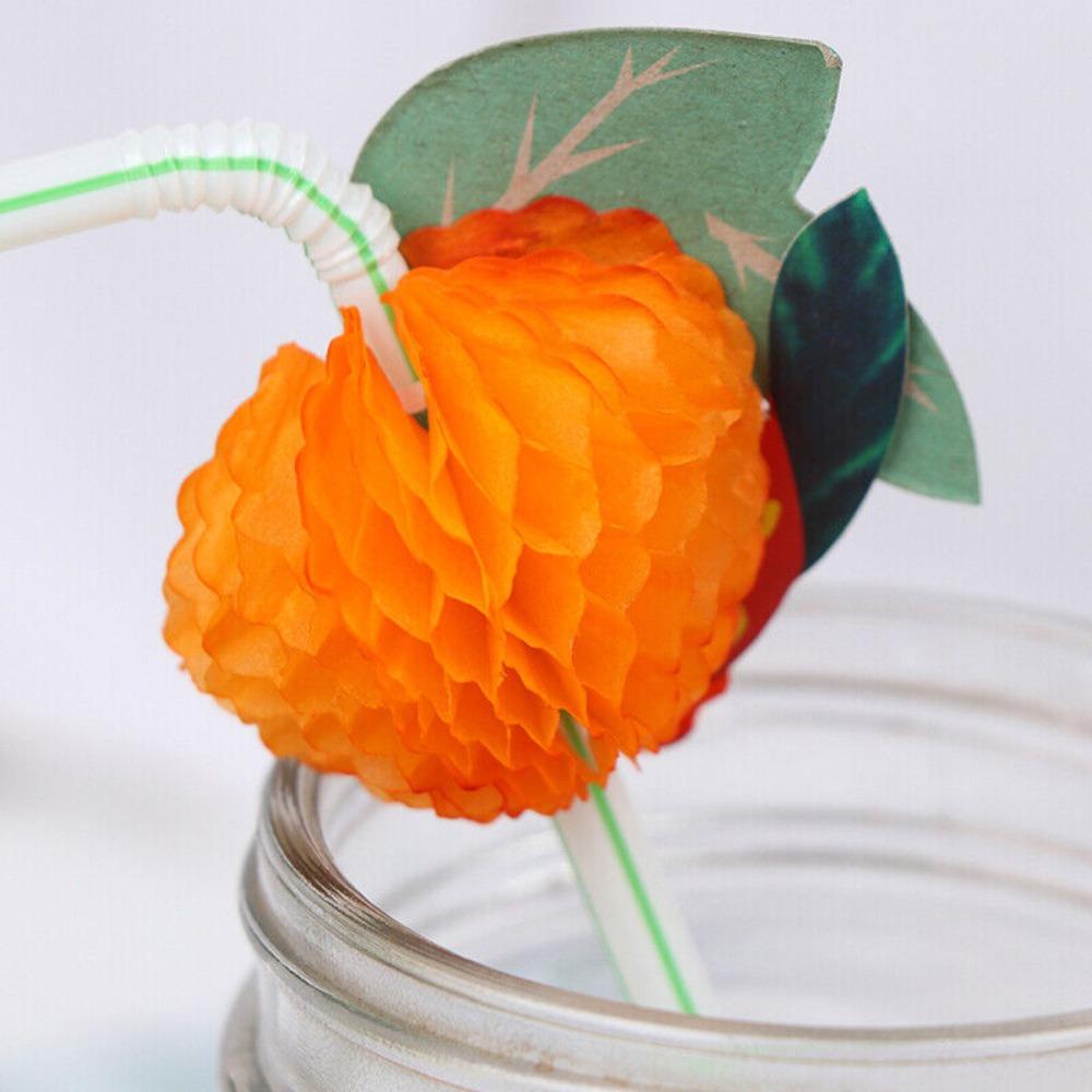 R-FLOWER Pipet 3d Gaya Hawaii Party Dressing Cocktail Sedotan