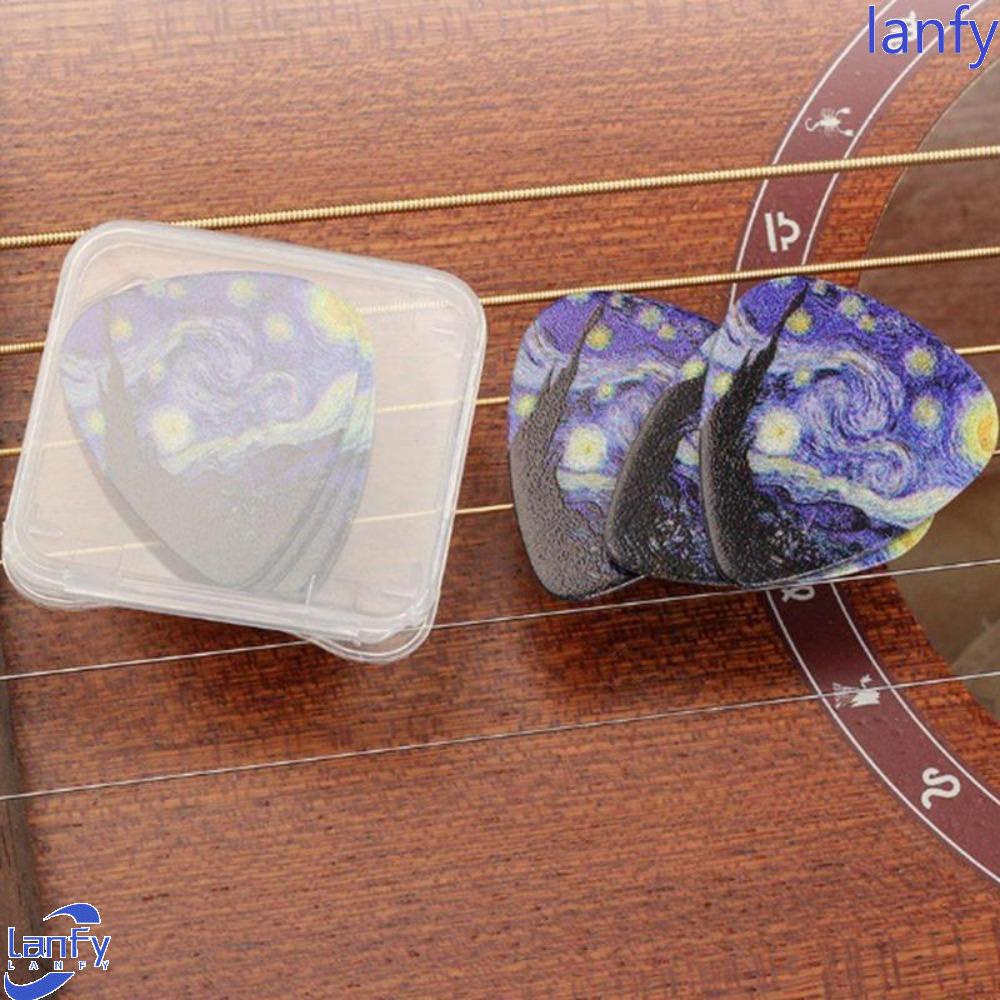 Lanfy Pick Gitar Akustik 3PCS Tipis Untuk Gitar Ukulele Aksesoris Bass Elektrik Klasik Suara Premium Picks Gitar Elektrik